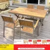 Modern Durable Outdoor Metal Solid Wood Furniture Set Waterproof Cushions Sun Protection Courtyard Terrace Balcony Villa 2-Year