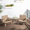 Modern Eco-Friendly Comfortable Portable Waterproof Outdoor Wicker Dining Table Chair Set 2-Seater Bedroom Outdoor Furniture