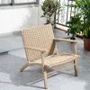 Modern Eco-Friendly Comfortable Portable Waterproof Outdoor Wicker Dining Table Chair Set 2-Seater Bedroom Outdoor Furniture
