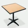 Modern Fast Food Restaurant Outdoor Dining Table Square70x70cm Aluminum Alloy Plastic Wood Adjustable Patio Garden Hotels