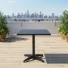 Modern Fast Food Restaurant Outdoor Dining Table Square70x70cm Aluminum Alloy Plastic Wood Adjustable Patio Garden Hotels