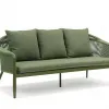Modern Green Aluminum Wicker Comfortable Outdoor Furniture Set Sofa Chairs Coffee Table Dining Hotel Use Patio Garden Terrace