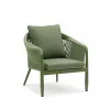 Modern Green Aluminum Wicker Comfortable Outdoor Furniture Set Sofa Chairs Coffee Table Dining Hotel Use Patio Garden Terrace