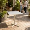 Modern Indoor and Outdoor Courtyard Cross-legged Carbon Steel square Table Is Suitable for Dining and Coffee Furniture
