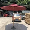 Modern Iron Outdoor Cantilever Umbrella with Plastic Base 135cm Radii Manual Opening for Courtyard Patio Gardens Hotels