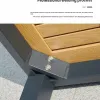 Modern Lightweight Comfortable Durable Foldable Outdoor Dining Chair Poly Wood Aluminum Frame Waterproof for Villa Hotel Use
