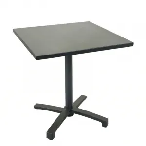 Modern Lightweight Square Aluminum Waterproof Outdoor Dining Table Durable Metal School Entry Hotels Hospital Courtyard Small