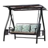 Modern Luxury Aluminum Alloy Rocking Chair Swing Waterproof Cushion for Outdoor Courtyard Balcony Leisure Versatile 2-Seater