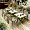 Modern Minimalist Design Customizable Aluminum Alloy Outdoor Leisure Tables Chairs Set for Garden Courtyard Terrace Balcony Cafe