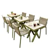 Modern Minimalist Design Customizable Aluminum Alloy Outdoor Leisure Tables Chairs Set for Garden Courtyard Terrace Balcony Cafe