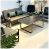 Modern Minimalist Outdoor Sofa Set Aluminum Alloy Sun-Resistant Waterproof for Patios Gardens Villas Outdoor Furniture