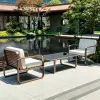 Modern Minimalist Outdoor Sofa Set Aluminum Alloy Sun-Resistant Waterproof for Patios Gardens Villas Outdoor Furniture