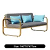 Modern Minimalist Outdoor Sofa Set Aluminum Alloy Sun-Resistant Waterproof for Patios Gardens Villas Outdoor Furniture