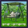 Modern Outdoor Aluminum Solar Swing Chair Double Swing Furniture Park Courtyard Hotel Garden Patio Waterproof Cushion Egg Swing
