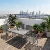 Modern Outdoor Dining Set Aluminium Patio Table Chairs for Courtyard Hotel Villa