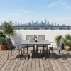 Modern Outdoor Dining Set Aluminium Patio Table Chairs for Courtyard Hotel Villa