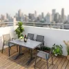 Modern Outdoor Dining Set Aluminium Patio Table Chairs for Courtyard Hotel Villa