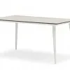 Modern Outdoor Dining Set Aluminum Frame HPL Table 73cm Chairs 70cm Rope Woven Backrests 4-Seater Living Room Courtyard Dining