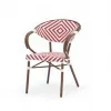Modern Outdoor Dining Set Textilene Mesh Aluminum Frame Chairs Iron Tube Square Table Weather Resistant for Patio Living Room