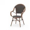 Modern Outdoor Dining Set Textilene Mesh Aluminum Frame Chairs for Glass Table Weather Resistant Durable Hotel 2-Seater