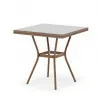 Modern Outdoor Dining Set Textilene Mesh Aluminum Frame Chairs Weather Resistant for Glass Table for Patio Living Room