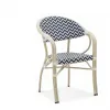 Modern Outdoor Dining Set Textilene Mesh Aluminum Frame Chairs Weather Resistant 2 Seating Capacity Rock Slab Table Living Room