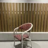 Modern Outdoor Dining Set Textilin Mesh Aluminum Frame Chairs Sintered Stone Table Villa Hotel Park Bedroom Use