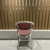 Modern Outdoor Dining Set Textilin Mesh Aluminum Frame Chairs Sintered Stone Table Villa Hotel Park Bedroom Use