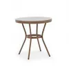 Modern Outdoor Dining Set with Text Tilene Mesh Aluminum Frame Chairs Iron Round Table for Hotel Patio Balcony Leisure