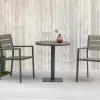 Modern Outdoor Dining Table and Chairs Set with Waterproof Durable UV-Resistant Poly Wood Design for Park Hotel Courtyard Use