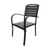 Modern Outdoor Dining Waterproof Solid Wood Aluminum Frame Durable Lightweight Quick-Dry Cushion Tables Chairs for Garden
