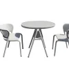 Modern Outdoor Furniture Set Durable Aluminum Alloy and Rope Metal Garden Use Table and Chair with Panel Style