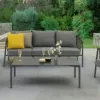 Modern Outdoor Furniture Set Rope Woven Garden Patio Aluminum Frame Sofa Set with Coffee Table Cushions for Resort Hotel Villa