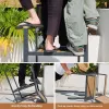 Modern Outdoor Garden Leisure Furniture Set Anti-Corrosion Metal Plastic Waterproof Sunscreen Durable Foldable Dining Courtyard