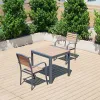 Modern Outdoor Garden Leisure Furniture Set Anti-Corrosion Metal Plastic Waterproof Sunscreen Durable Foldable Dining Courtyard