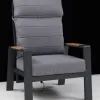 Modern Outdoor Leisure and Relaxation Cylinder Sofa Set with Thick Cushions and Aluminum Patio Table Suitable for Village