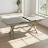 Modern Outdoor Rectangular Extendable180cm or 240 cm Dining Table in Plastic Wood Aluminum for Courtyard and Garden Party