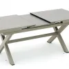 Modern Outdoor Rectangular Extendable180cm or 240 cm Dining Table in Plastic Wood Aluminum for Courtyard and Garden Party