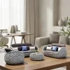 Modern Outdoor Rope Woven Sofa Chair Cushioned Patio Balcony Garden Seating