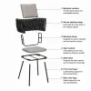 Modern Outdoor Rope Woven Sofa Chair Cushioned Patio Balcony Garden Seating