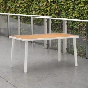Modern Outdoor Square Dining Table Aluminum+ Top Waterproof Durable Eco-Friendly Patio Garden Hotel Living Room