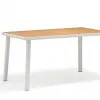 Modern Outdoor Square Dining Table Aluminum+ Top Waterproof Durable Eco-Friendly Patio Garden Hotel Living Room