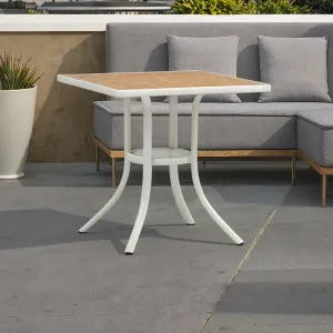 Modern Outdoor Square Dining Table Plastic Wood Top Waterproof Durable Patio Garden Kitchen Courtyard Stylish Outdoor Furniture