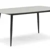 Modern Rectangle Dining Table Aluminum Legs Sintered Stone Durable Waterproof Home Furniture for Apartment Hotel School