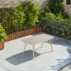 Modern Rectangle Dining Table Aluminum Legs Sintered Stone Durable Waterproof Home Furniture for Apartment Hotel School