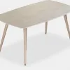 Modern Rectangle Dining Table Aluminum Legs Sintered Stone Durable Waterproof Home Furniture for Apartment Hotel School
