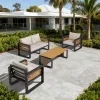 Modern Richard Aluminium Outdoor Garden 1-7 Seater Sofa Set for Patio Balcony Courtyard Park Apartment Living Room or Hotel