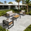 Modern Richard Aluminium Outdoor Garden 1-7 Seater Sofa Set for Patio Balcony Courtyard Park Apartment Living Room or Hotel