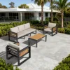 Modern Richard Aluminium Outdoor Garden 1-7 Seater Sofa Set for Patio Balcony Courtyard Park Apartment Living Room or Hotel