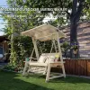 Modern Simple Design Outdoor Aluminium Swing Rocking Chair 3-Person Quick-Dry Cushion Courtyard Garden Terrace Home Recliner